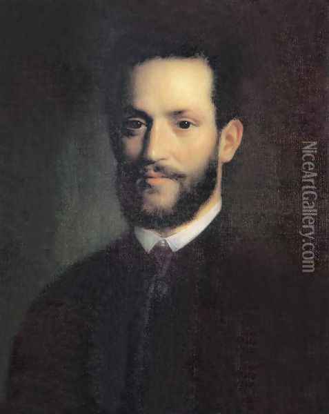 Bust of Armin Vamberi 1861 Oil Painting - Mihaly Kovacs