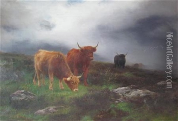 Highland Pastures Oil Painting - Peter Graham