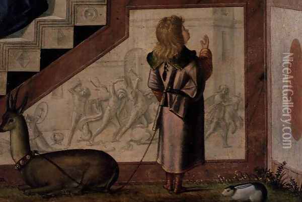 Presentation of Mary at the Temple (detail) Oil Painting - Vittore Carpaccio