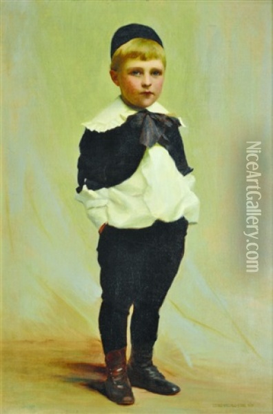 Portrait Of Young Master Studebaker Oil Painting - George Melville Stone