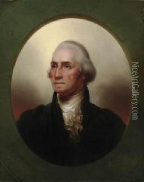 George Washington Oil Painting - Rembrandt Peale