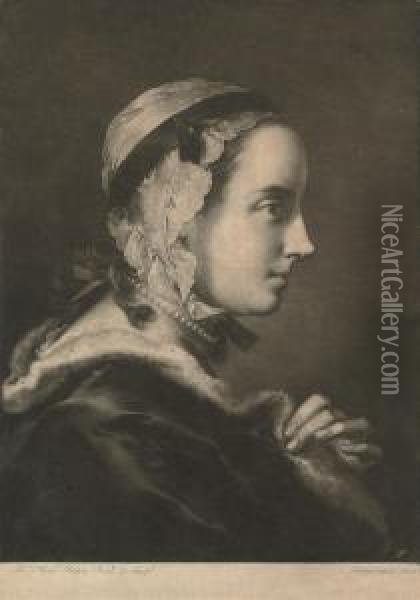 A Fashionable Lady Oil Painting - Thomas Frye