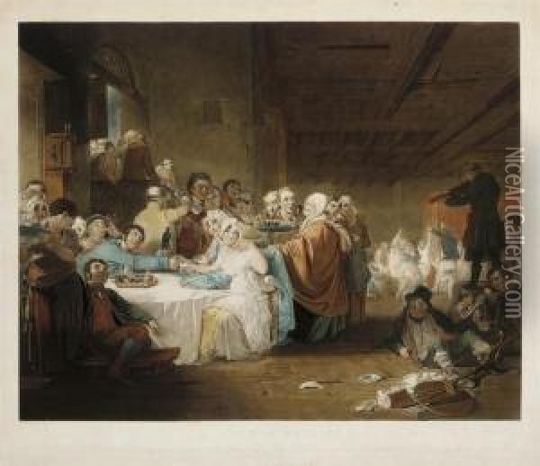 A Scottish Wedding Oil Painting - Joseph Mallord William Turner