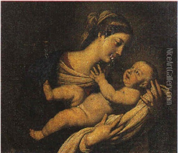 Madonna Con Bambino Oil Painting - Francesco de Rosa