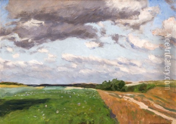 Felder Im Schluh Oil Painting - Fritz Overbeck