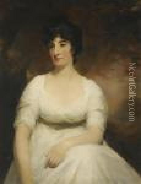 Portrait Of Katherine Hamilton, Lady Suttie Of Balgone (d. 1817) Oil Painting - Sir Henry Raeburn