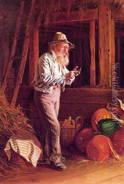 Harvest Time Oil Painting - Thomas Waterman Wood