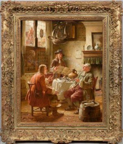 Barocke Handelsherrenrunde In Holland Oil Painting - Fritz Wagner