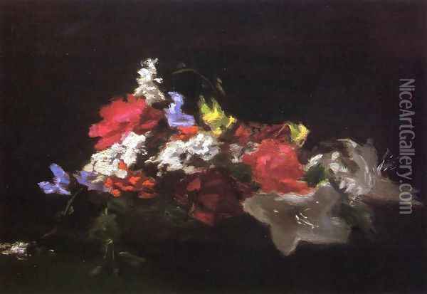 Bowl Of Flowers Study Of Light Oil Painting - John La Farge