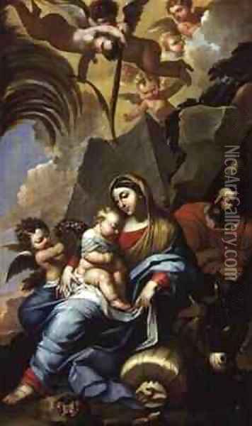 Rest on the Flight into Egypt Oil Painting - Rene Dudot