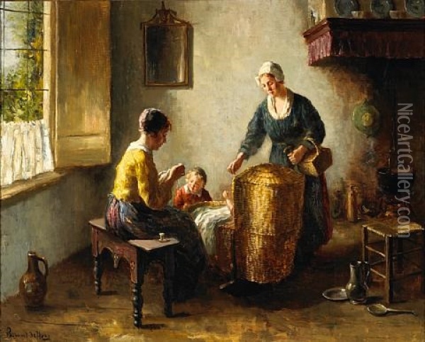 The Friendly Visit Oil Painting - Bernard de Hoog