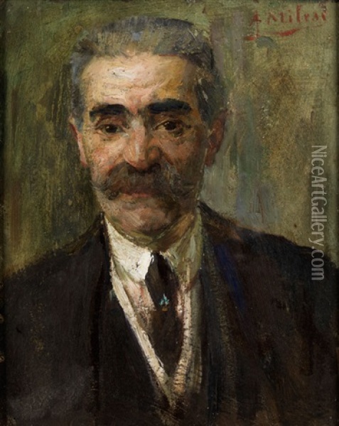 Portrait Eines Herren Oil Painting - Alessandro Milesi