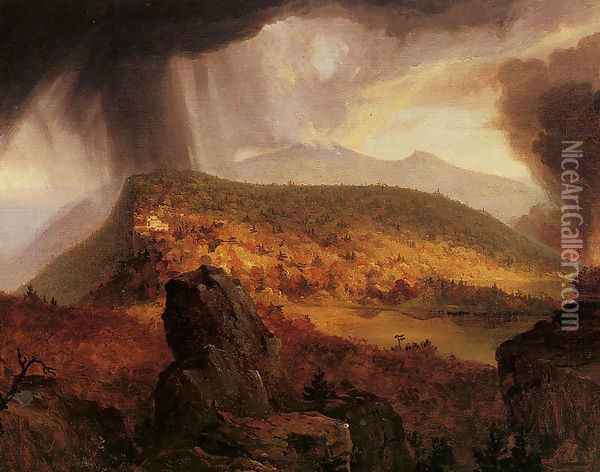 Catskill Mountain House: The Four Elements Oil Painting - Thomas Cole