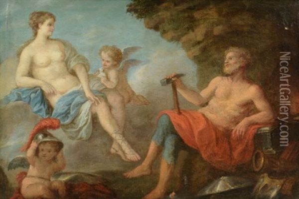 Vulcan And Venus Oil Painting - Louis Jean Francois Lagrenee