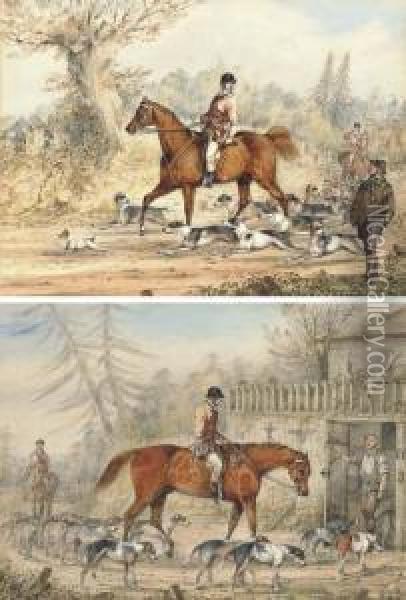 On The Scent; And Returning From The Hunt (both Illustrated) Oil Painting - Herny Jr Alken