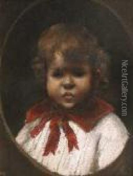 Portrait De Nicolas Fils De Marcelin Desboutin Oil Painting - Norbert Goeneutte