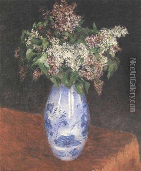 Lilas Dans Un Vase Oil Painting - Gustave Caillebotte