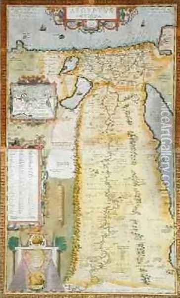 Map of Ancient Egypt, 1584 Oil Painting - Abraham Ortelius