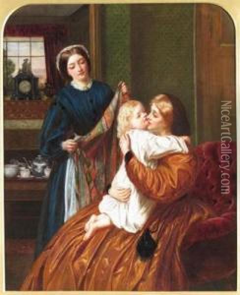 The Goodnight Kiss Oil Painting - Sir John Everett Millais
