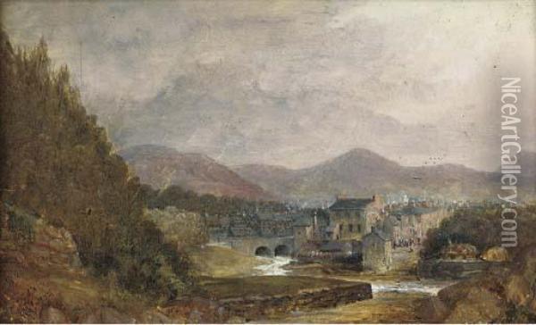 Kenmare From The Old Road To Dunkeron Oil Painting - George Thomas Colomb