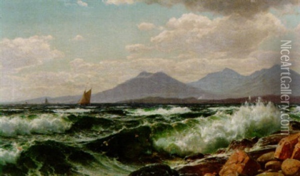Danische Meereskuste Mit Bradender See Oil Painting - Laurits Bernhard Holst