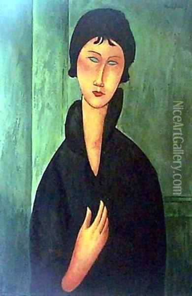 Woman with Blue Eyes 2 Oil Painting - Amedeo Modigliani