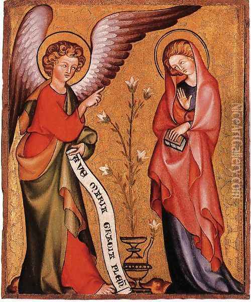 The Annunciation c. 1330 Oil Painting - German Unknown Masters
