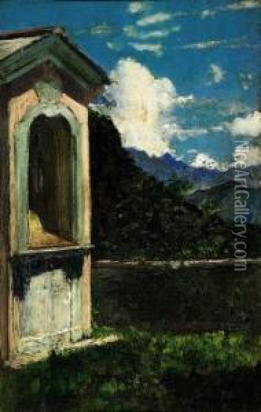 Cappelletta In Montagna Oil Painting - Cesare Biscarra