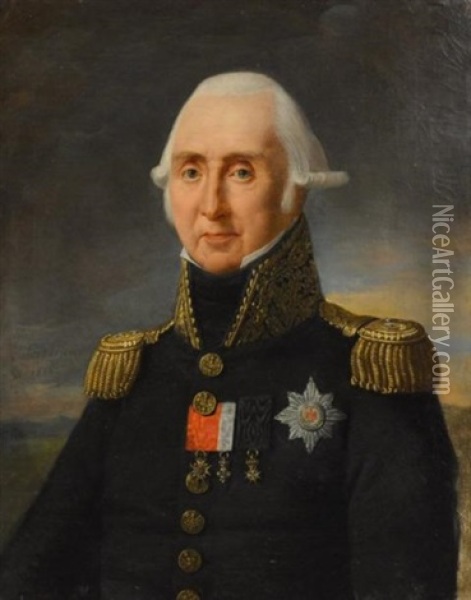 Portrait Du Marechal Kellermann Oil Painting - Robert Jacques Francois Faust Lefevre