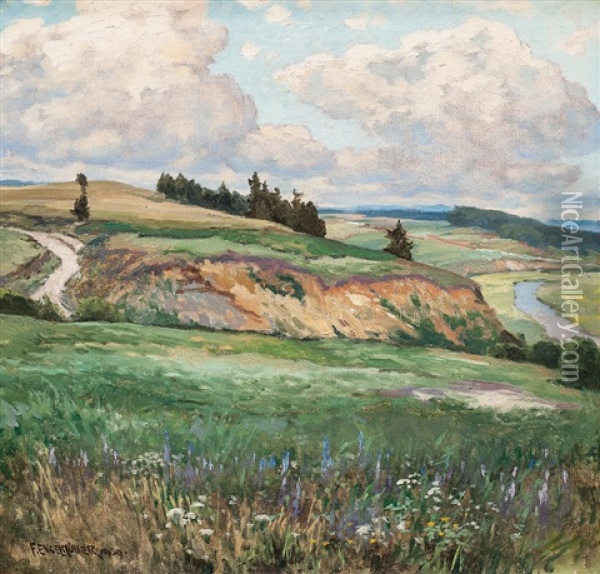 Krajina Oil Painting - Ferdinand Engelmuller