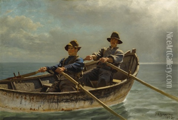 Heading Out Oil Painting - John George Brown