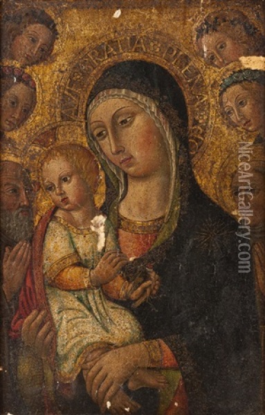 Madonna Mit Dem Christusknaben Oil Painting -  Sano di Pietro