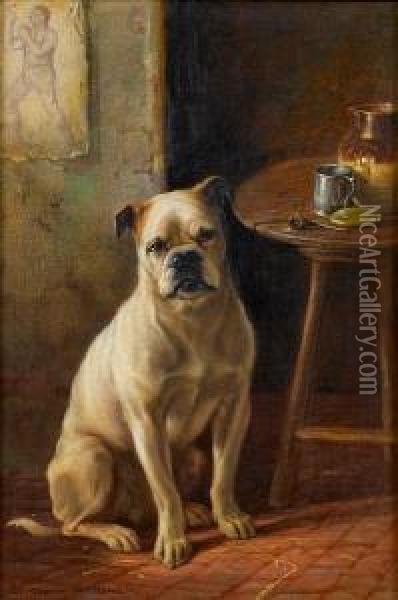 The Boxer's Companion Oil Painting - Valentine Thomas Garland