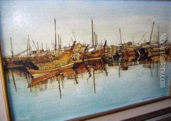 Margaritelli, Port Oil Painting - Cesare Porta
