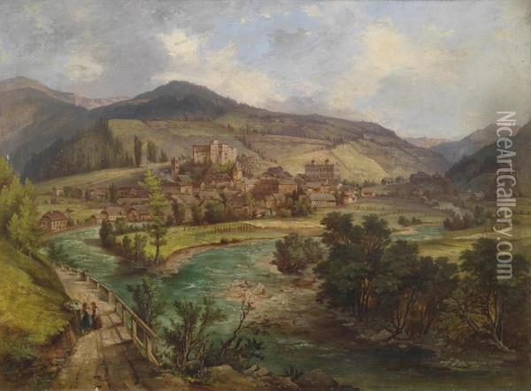 View Of Gmund In Carinthia Oil Painting - Jacob Canciani