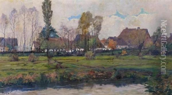 A Town Near Paderborn Oil Painting - Wilhelm, Willi Lucas