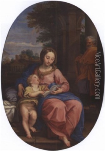 Die Heilige Familie Oil Painting - Carlo Maratta