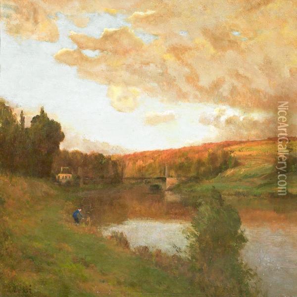 Le Marne, Le Soir Oil Painting - Jules Masse
