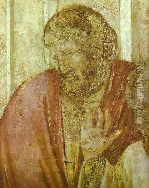 The Resurrection Of Drusiane Detail 1 1320s Oil Painting - Giotto Di Bondone