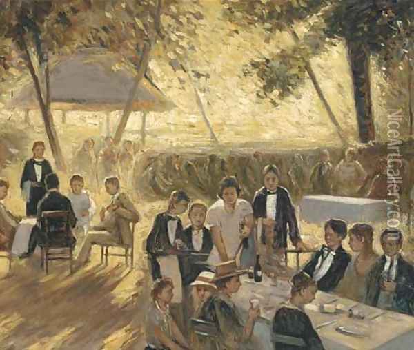 'Lunch at Goodwood' Oil Painting - William Jesmond Dewar