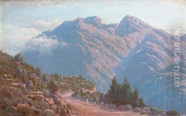 View In Garcia's Pass, Riversdale Oil Painting - Jan Ernst Abraham Volschenk