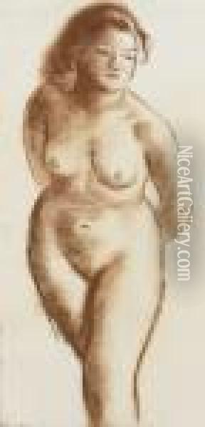 Nude Oil Painting - Bernard Meninsky