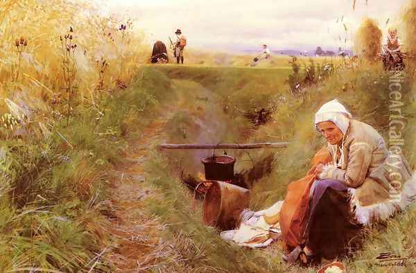 Vart Dagliga Brod (Our daily bread) Oil Painting - Anders Zorn