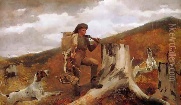 Huntsman and Dogs Oil Painting - Winslow Homer