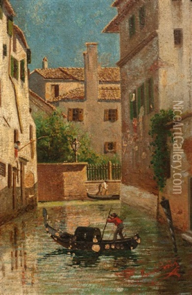 Paisaje Veneciano Oil Painting - Juan Luis Blanes