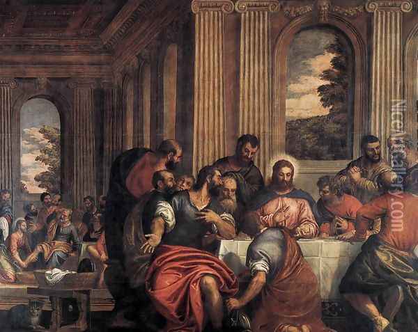 Last Supper Oil Painting - Benedetto Caliari