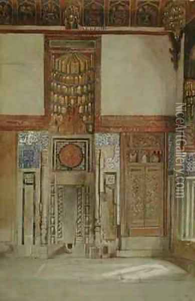 The House of Moufti Sheikh el Mahadi Cairo 2 Oil Painting - Frank Dillon