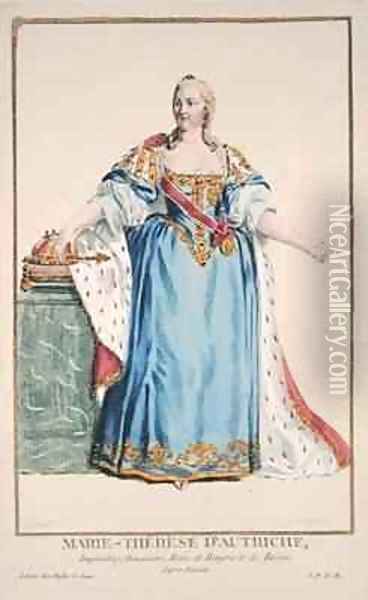 Maria Theresa Empress of Austria Oil Painting - Pierre Duflos