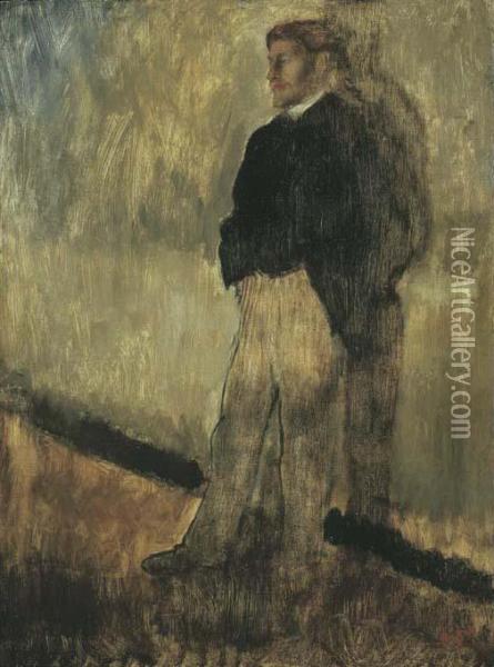 Portrait D'homme Oil Painting - Edgar Degas
