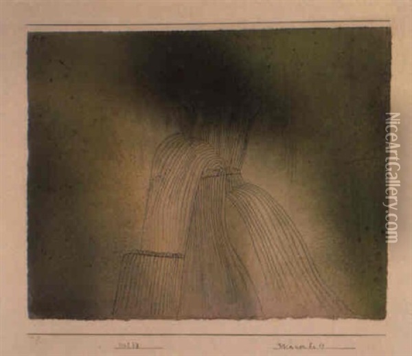 Wasserfall Oil Painting - Paul Klee